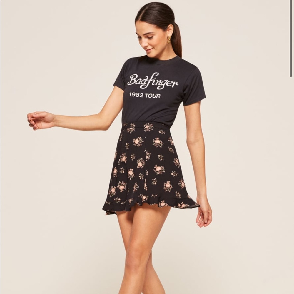 Reformation Ruffle Mini Skirt